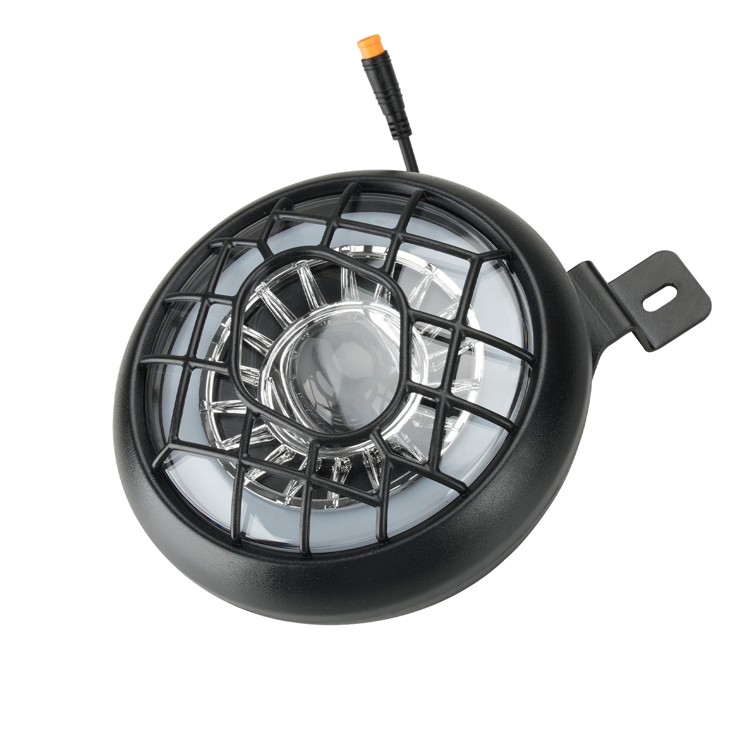 EcoE Robust LED Headlight with Protective Grill – High-Performance Bicycle Headlight for Safety, Durability, and Bright Illumination
