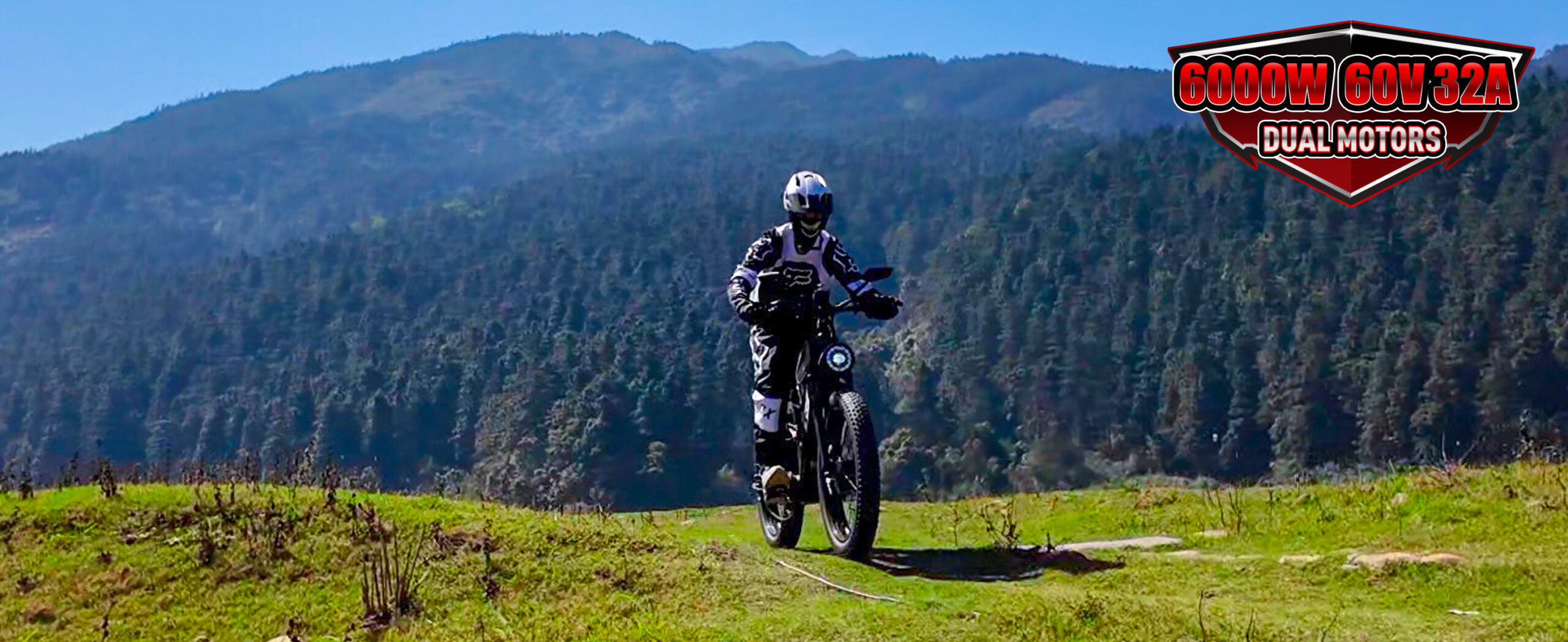 EcoE 6000W Dual Motor Electric Bike for Adults 52MPH with 60V32A, 26×4 Fat Tire All Terrain Ebikes, Full Suspension E Bike, SHM 7-Speed Gear Electric Bicycle