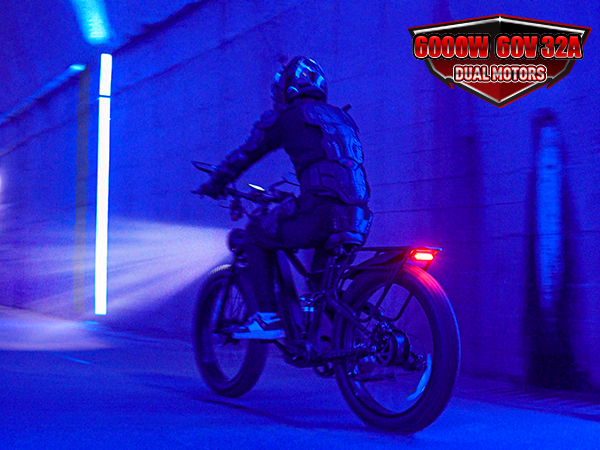 EcoE 6000W Dual Motor Electric Bike for Adults 52MPH with 60V32A, 26×4 Fat Tire All Terrain Ebikes, Full Suspension E Bike, SHM 7-Speed Gear Electric Bicycle