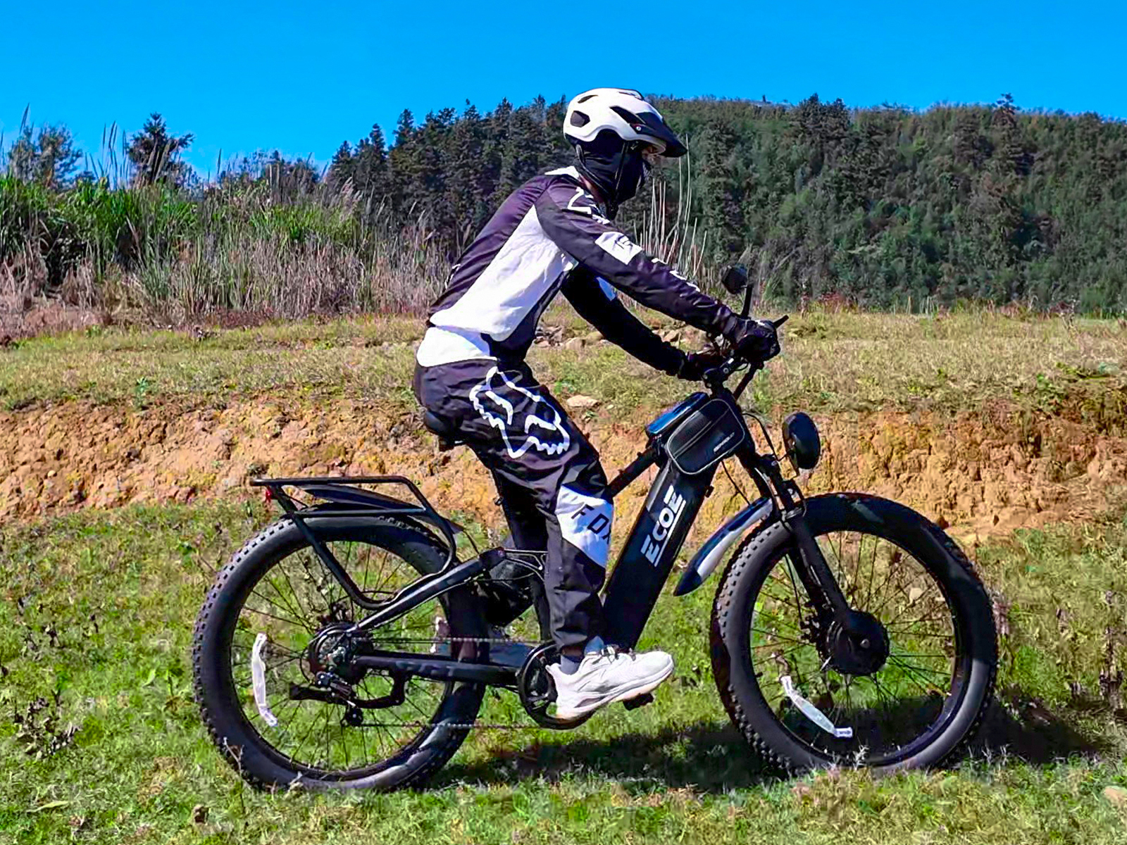 10000W Dual Motor Electric Bike for Adults 52MPH with Charge Voltage 63v Battery, 26×4 Fat Tire All Terrain Ebikes, Full Suspension E Bike, SHM 7-Speed Gear Electric