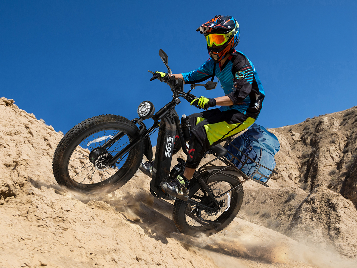 10000W Dual Motor Electric Bike for Adults 52MPH with Charge Voltage 63v Battery, 26×4 Fat Tire All Terrain Ebikes, Full Suspension E Bike, SHM 7-Speed Gear Electric